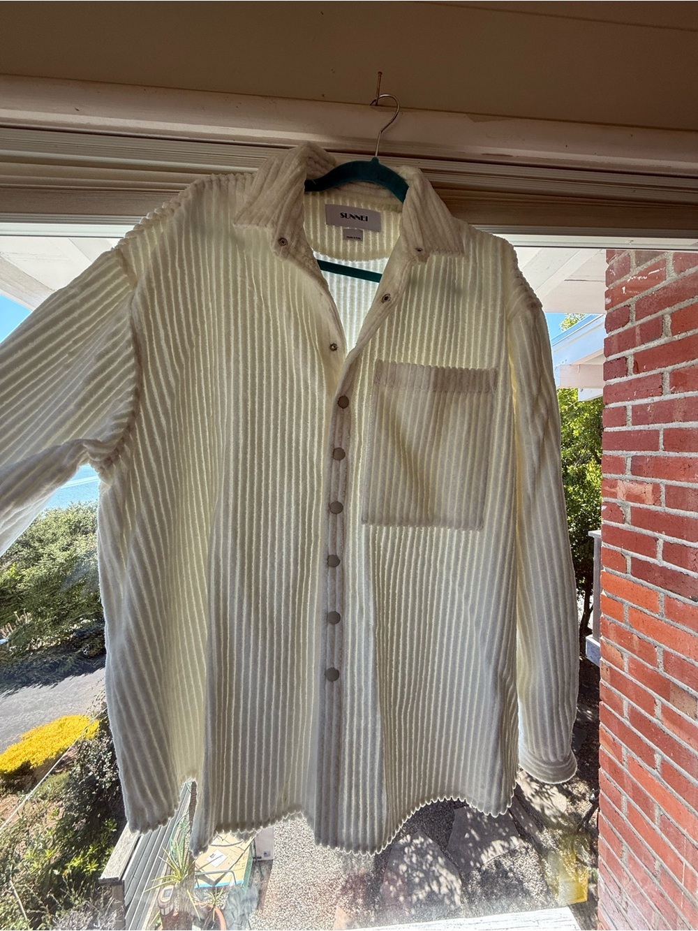 SUNNEI Cream Corduroy Shirt Jacket